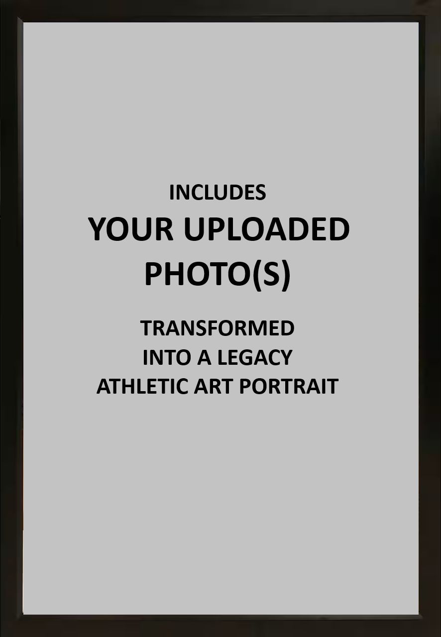 Custom Legacy Journey Sports Athlete Framed Artistic Portrait, Size: 24x36